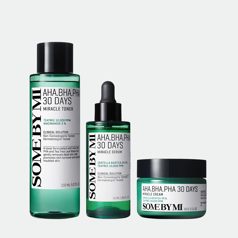 Centella 30 Days Miracle Kit – Tratamiento Anti Acné con AHA, BHA y PHA