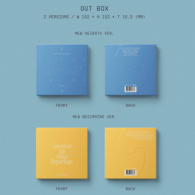 SEVENTEEN 4th Repackage Album 'Sector 17' (Random Ver.)